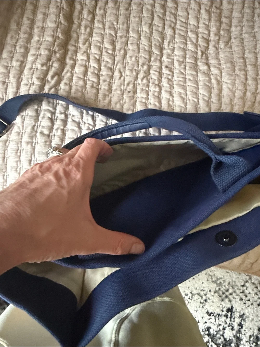 N/A navy canvas