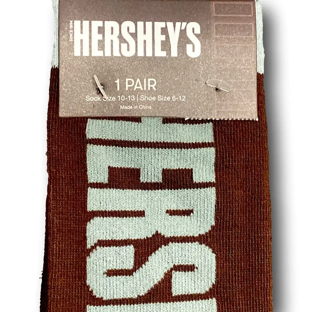 3/$20 Hershey Chocolate Bar Funny Novelty Crew Socks - NWT
