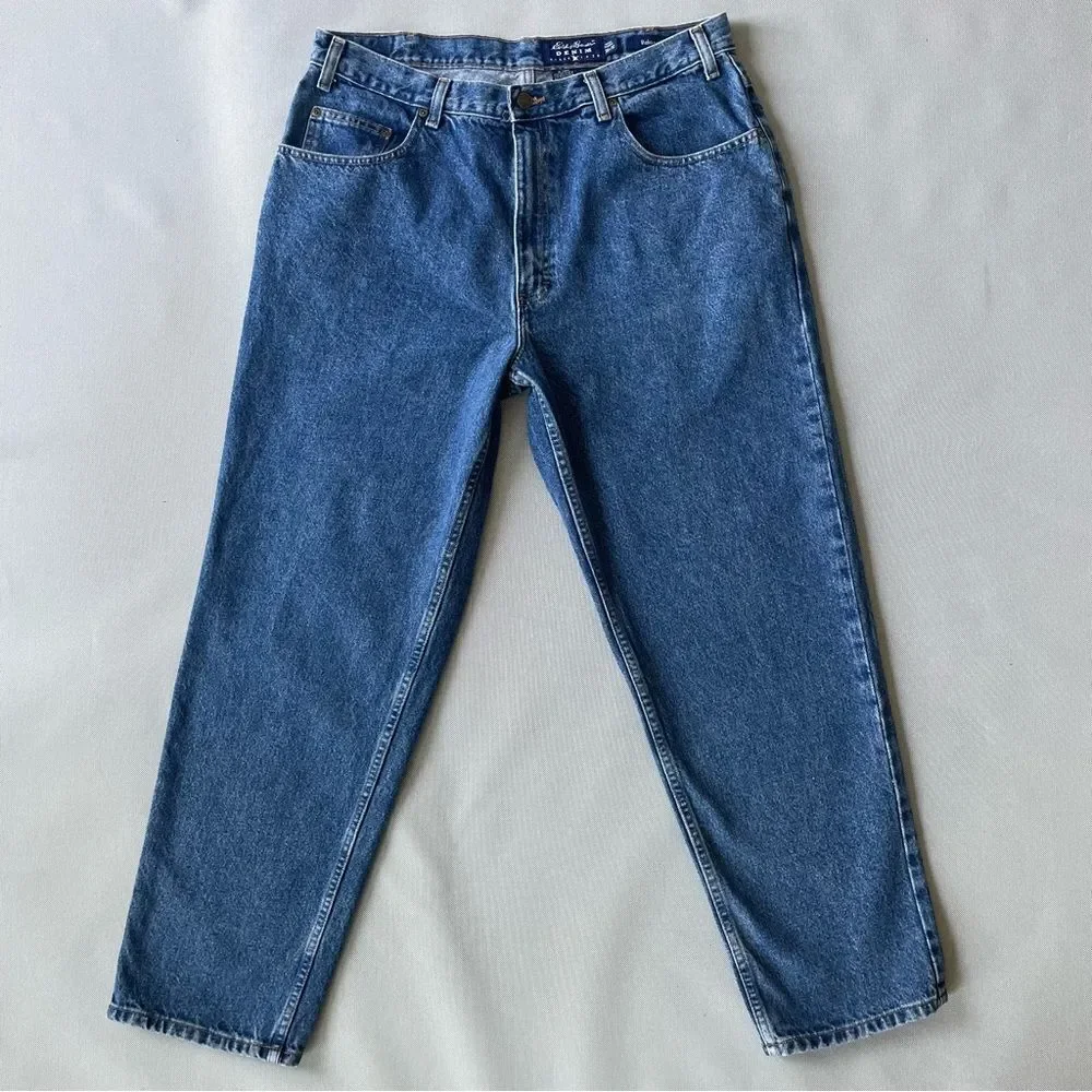 Vintage 90’s Eddie Bauer Denim Relaxed Fit Denim Jeans Men’s Size 38x30