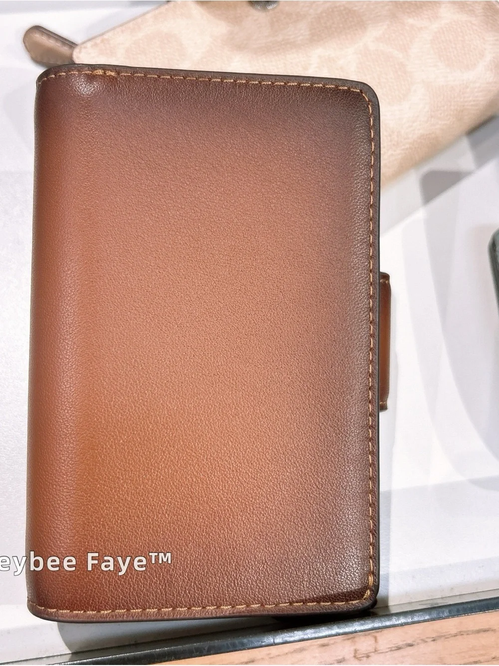 Coach compact leather