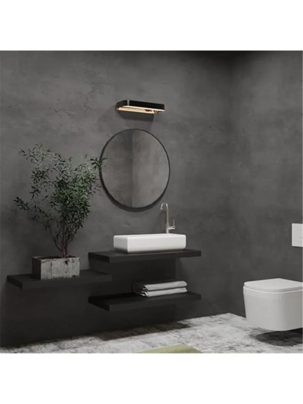 Dark Gray Concrete Peel And Stick Wallpaper Matte Contact Paper 38 Sq Ft Vinyl