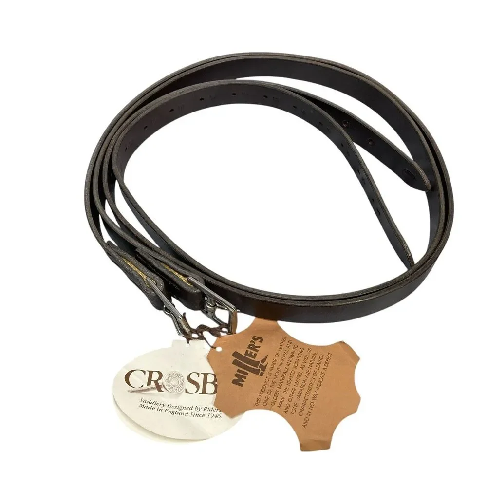NWT 2 Crosby England Saddlery Brown Leather Belts 54‎ 3/4 x 1 inch Miller's VTG
