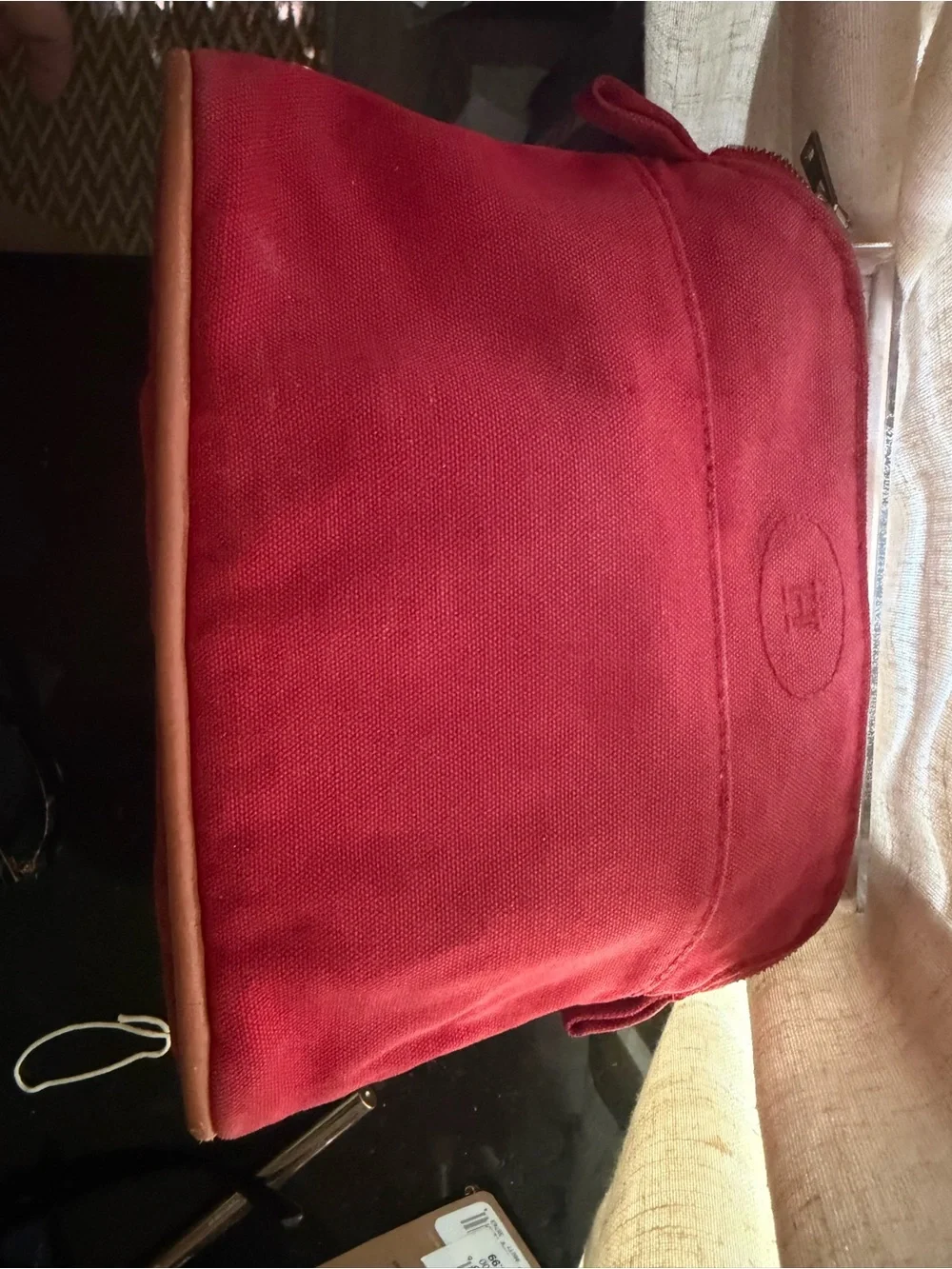 100% authentic Hermès Toile  Bolide Travel Case Small Makeup Pouch