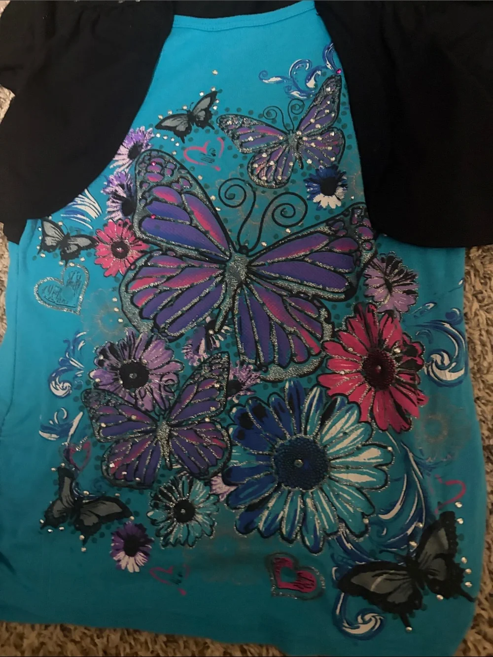 Justice floral sparkly
