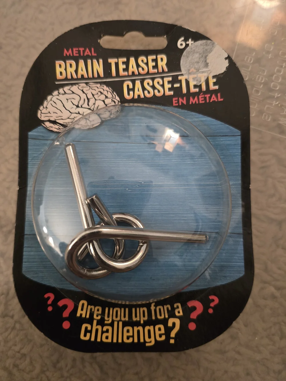 Metal Brain Teaser Puzzle - Silver