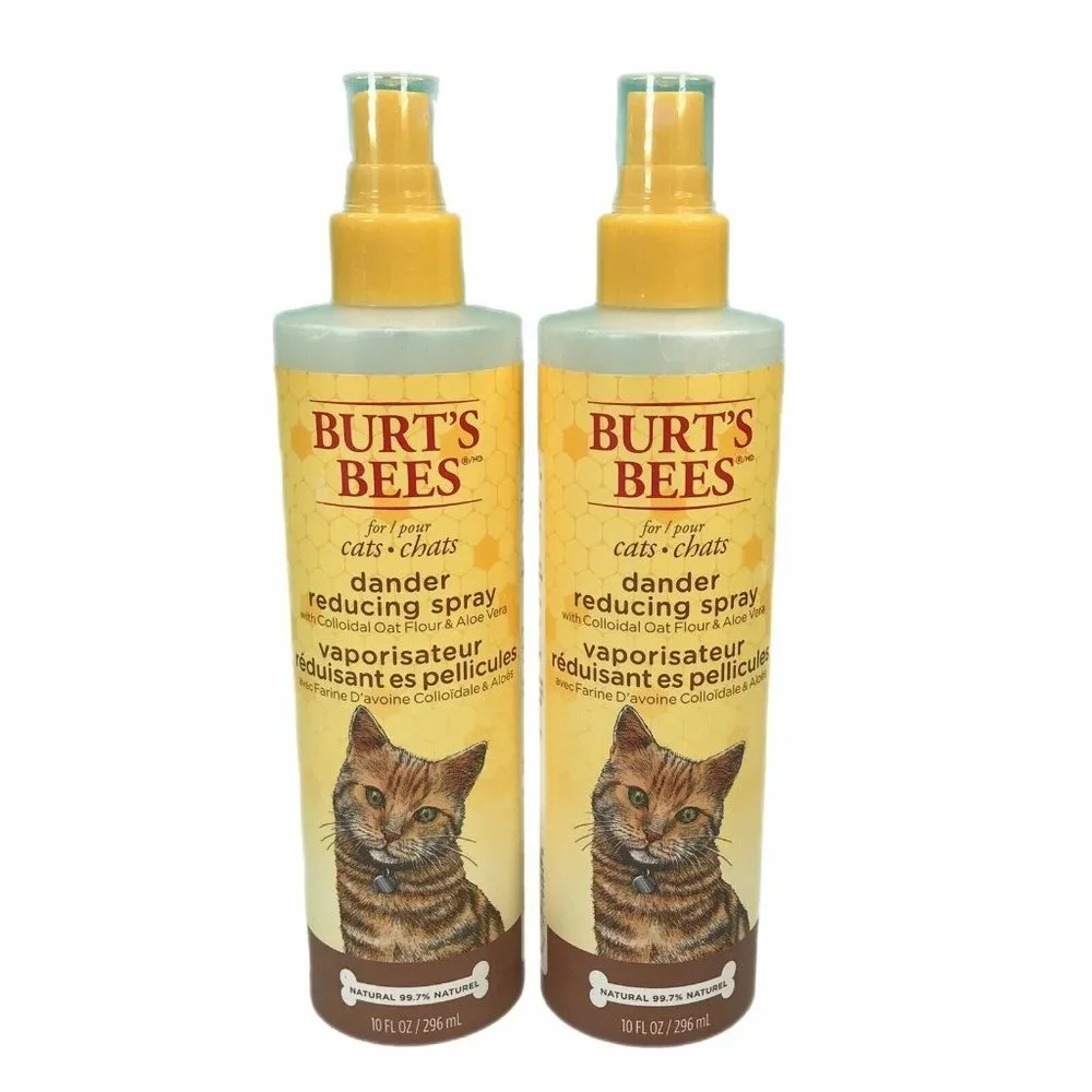 Burt'S Bees Cat Dander Reducing Spray Colloidal Oat Flour & Aloe Vera (2)