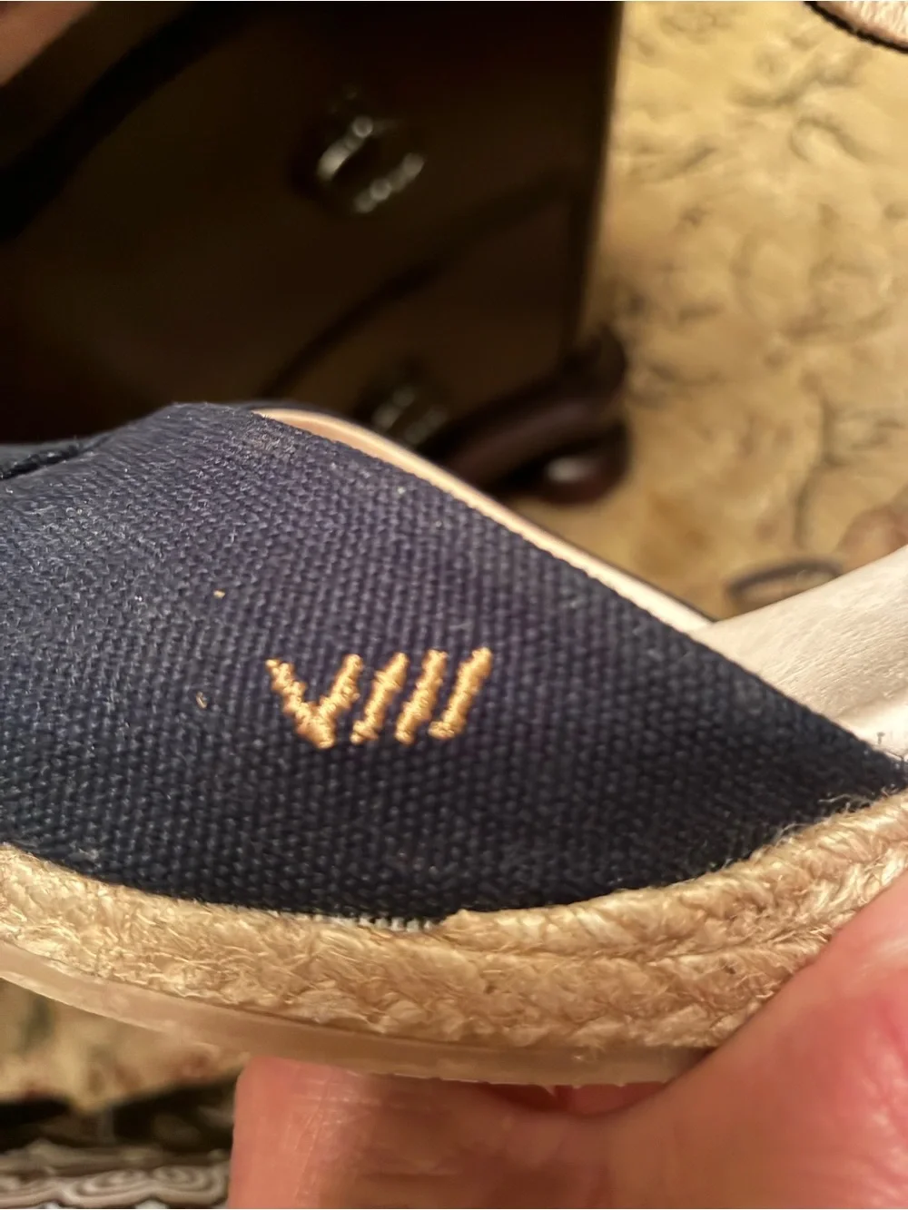 Viscata Barcelona navy wedge