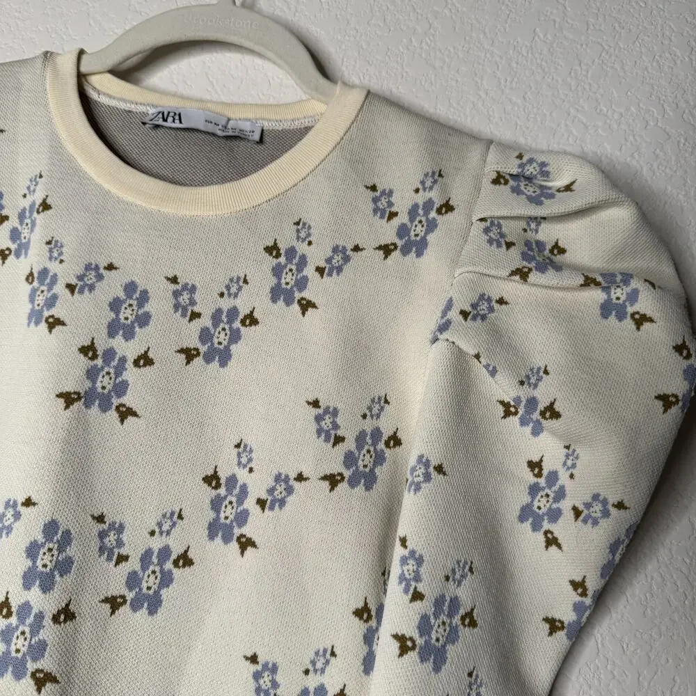 Zara floral knit