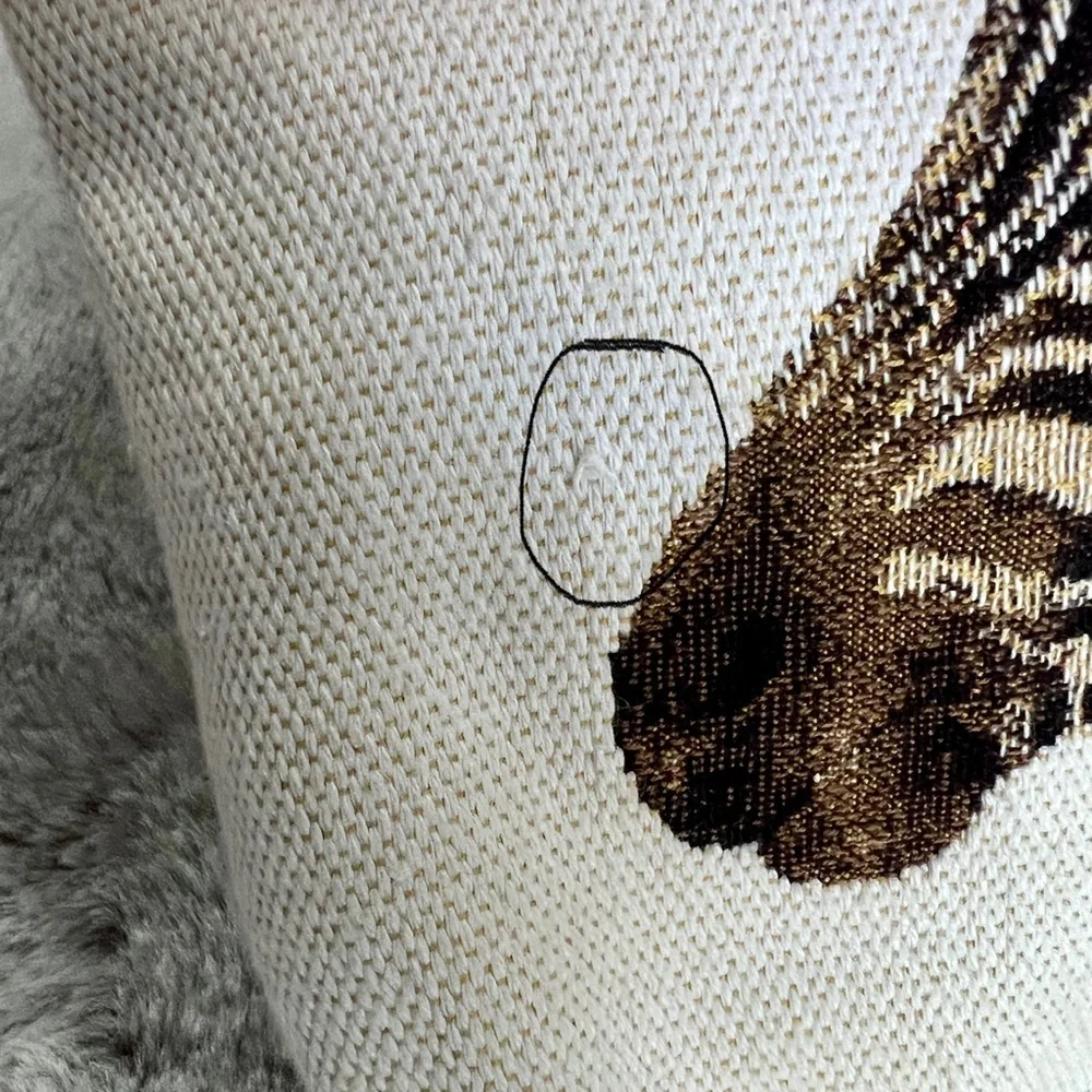 IOSIS Woven Tapestry Zebra Small Bag Made in France Chic Make Up Organizer