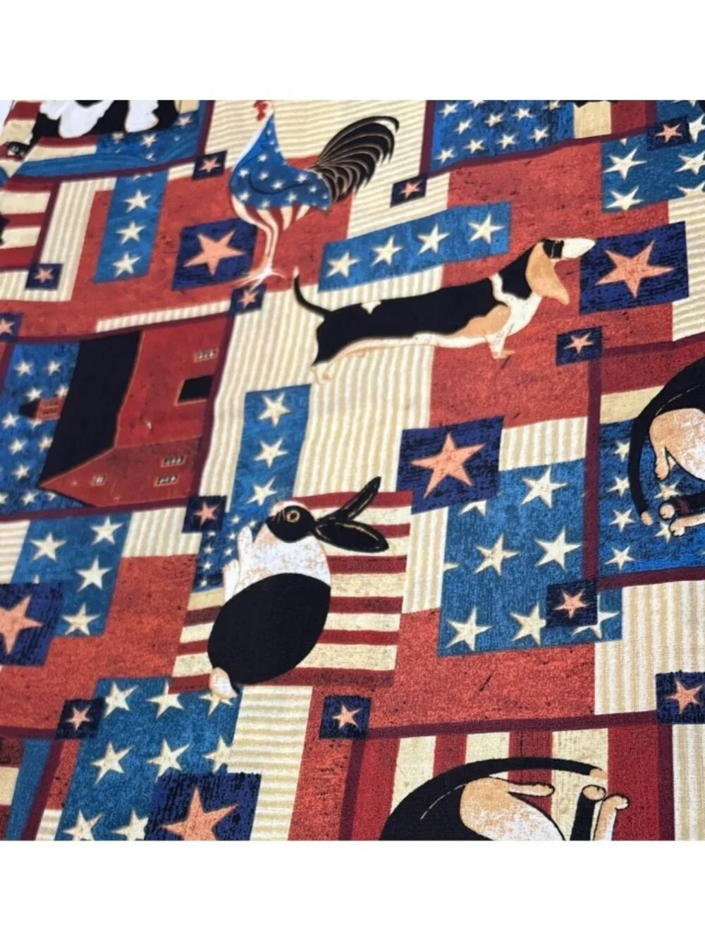 Warren Kimble Patriotic Animal Print Cotton Fabric 10