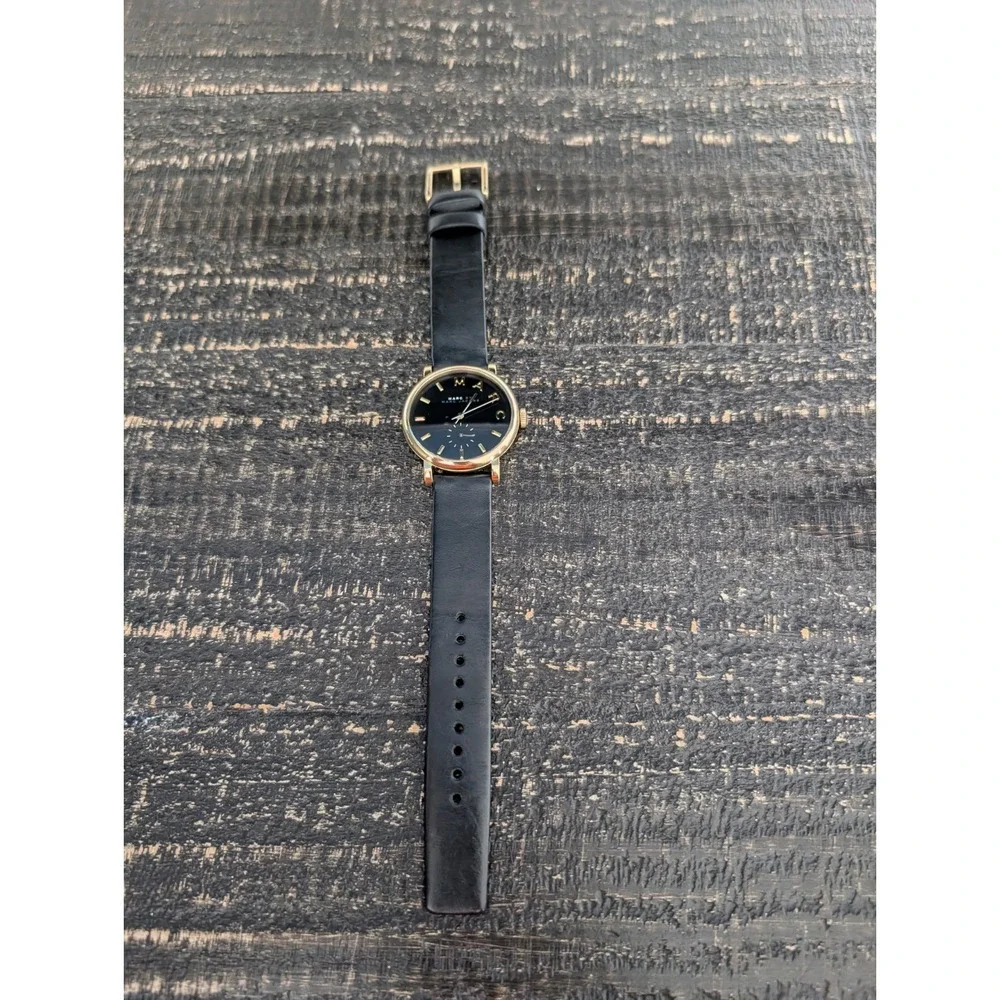 Marc Jacobs MBM1269 Black & Gold Watch Wristwatch Works, Beautiful & New Battery