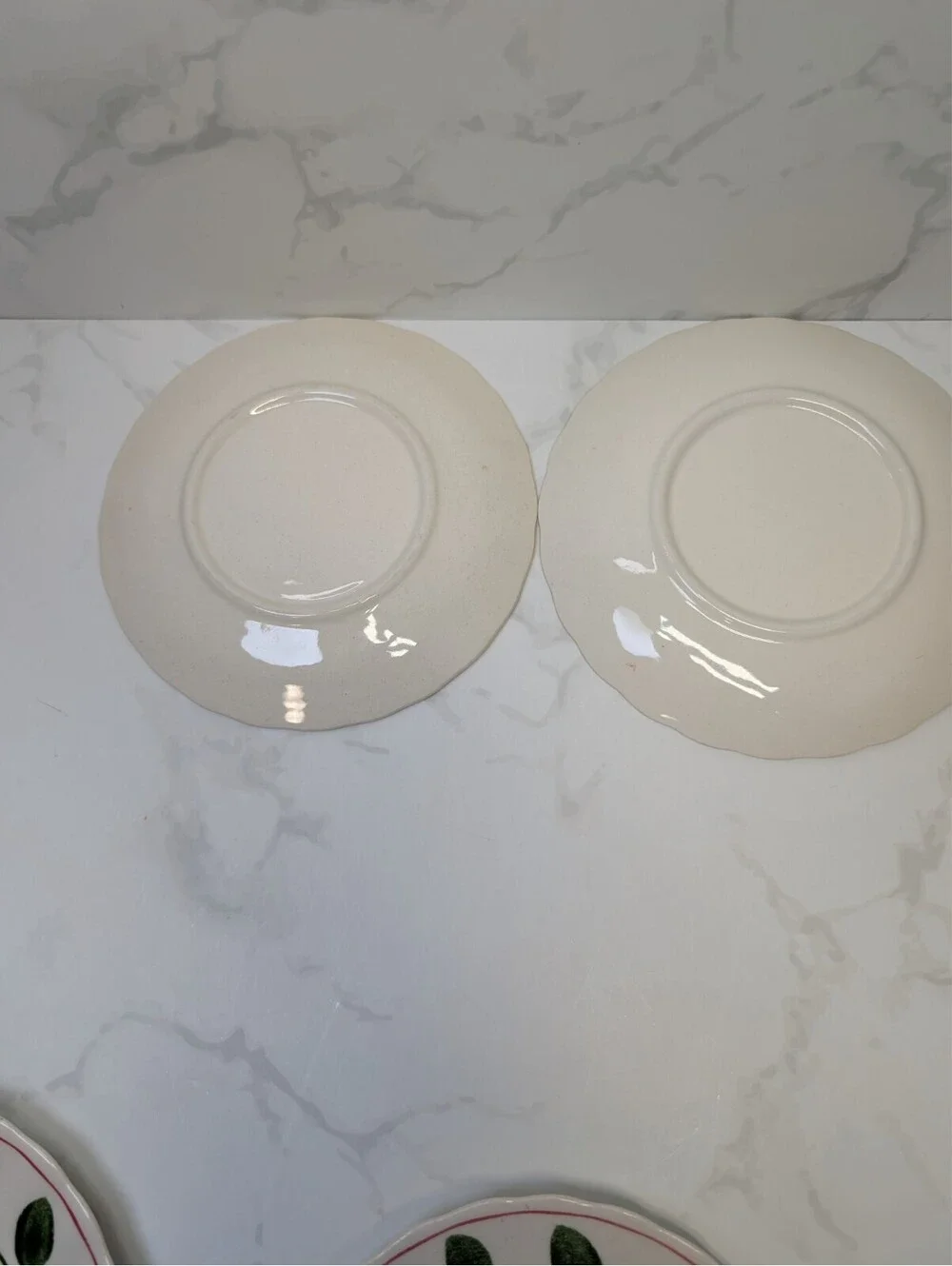 Blue Ridge Laurel Wreath Bread & Butter Plates Set of 4 Vintage 6.25