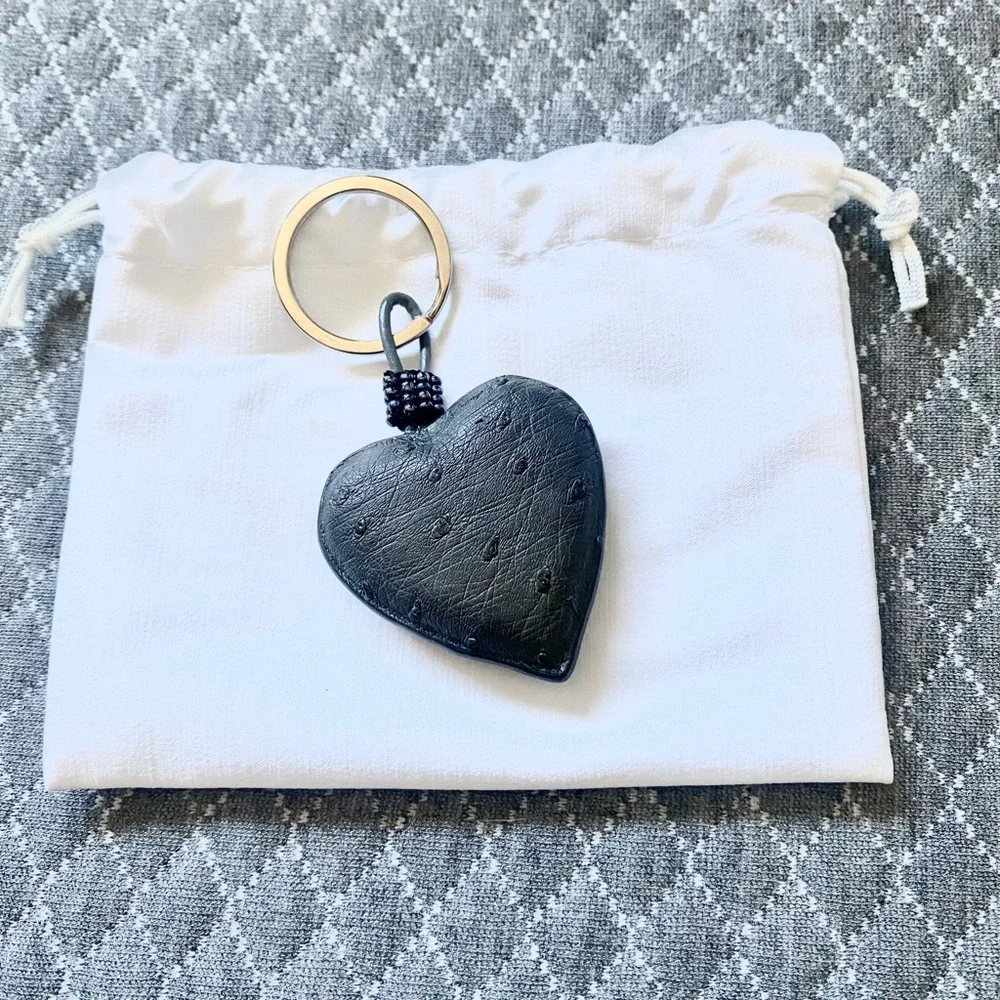 Genuine Ostrich Keychain