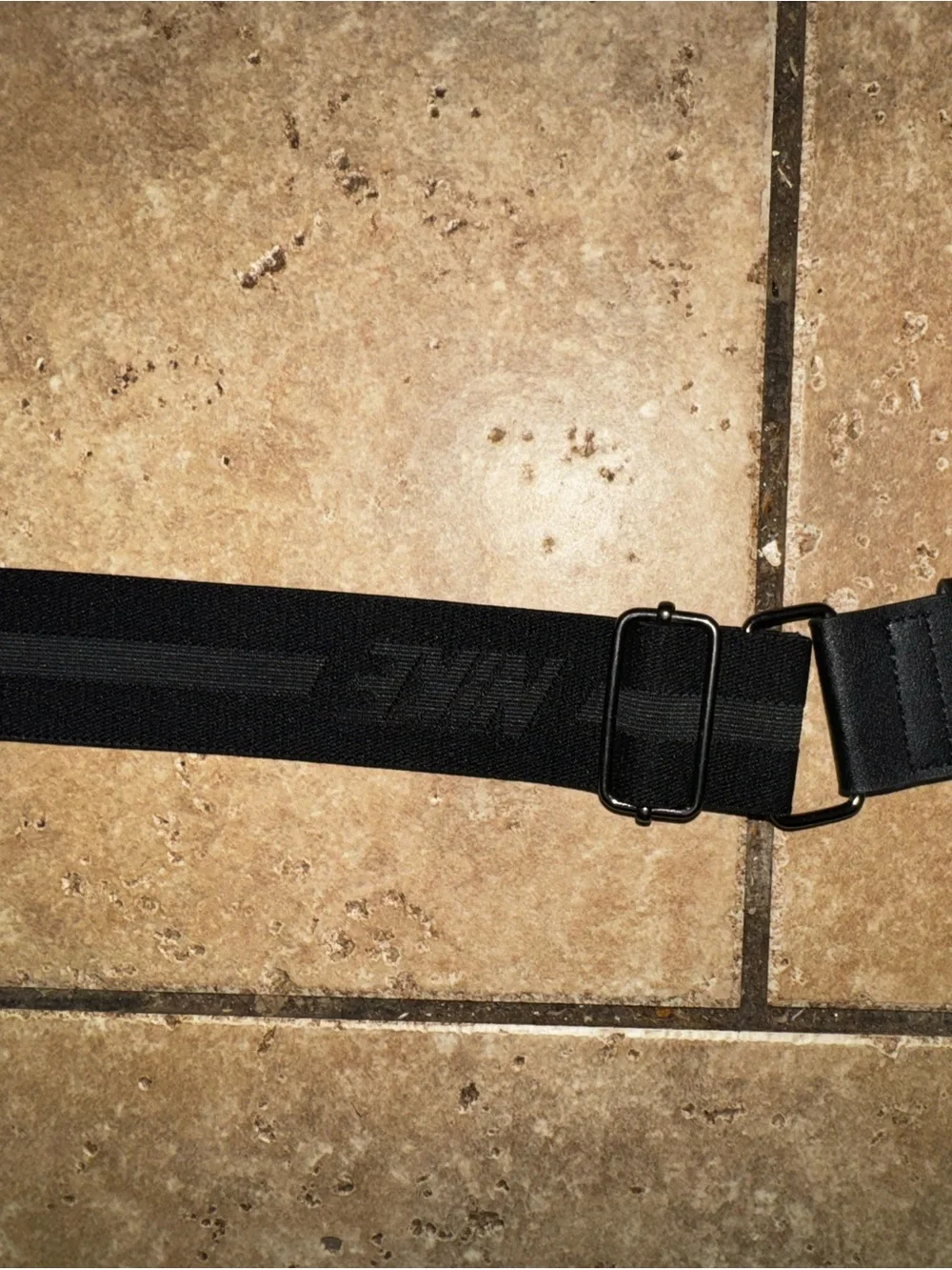 Nike Black Adjustable Webbing Crossbody Strap with Subtle Logo