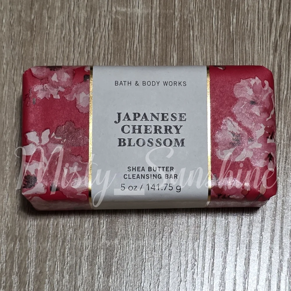 Bath Body Works Japanese Cherry Blossom Shea Butter Cleansing Bar Soap NEW Rare