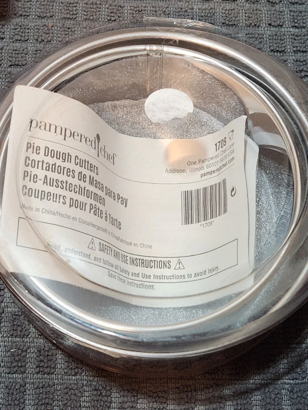 New Pampered Chef Pie Dough Cutters Stainless Steel Item #1709
