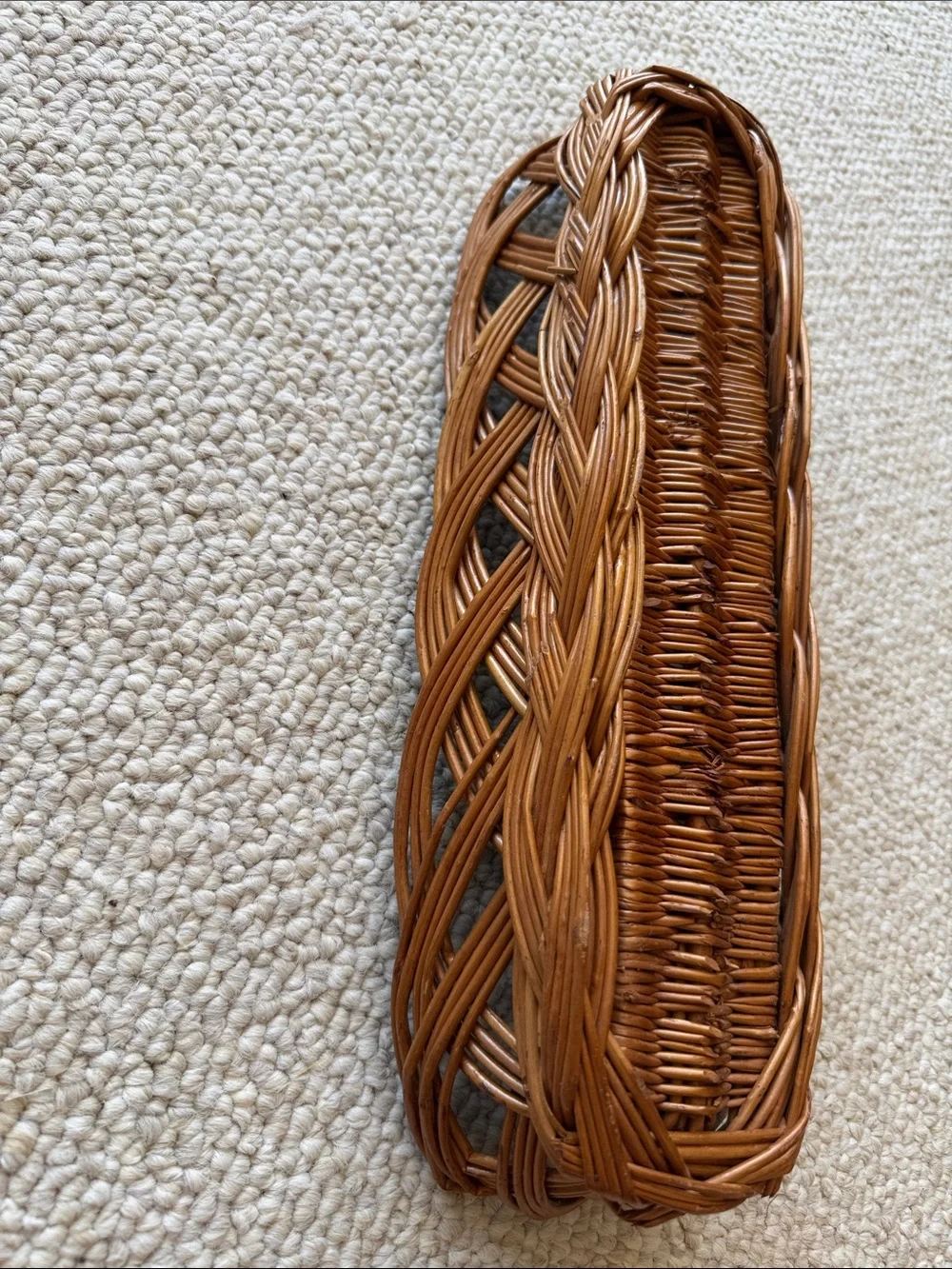 Woven Rattan Bread Basket - Brown