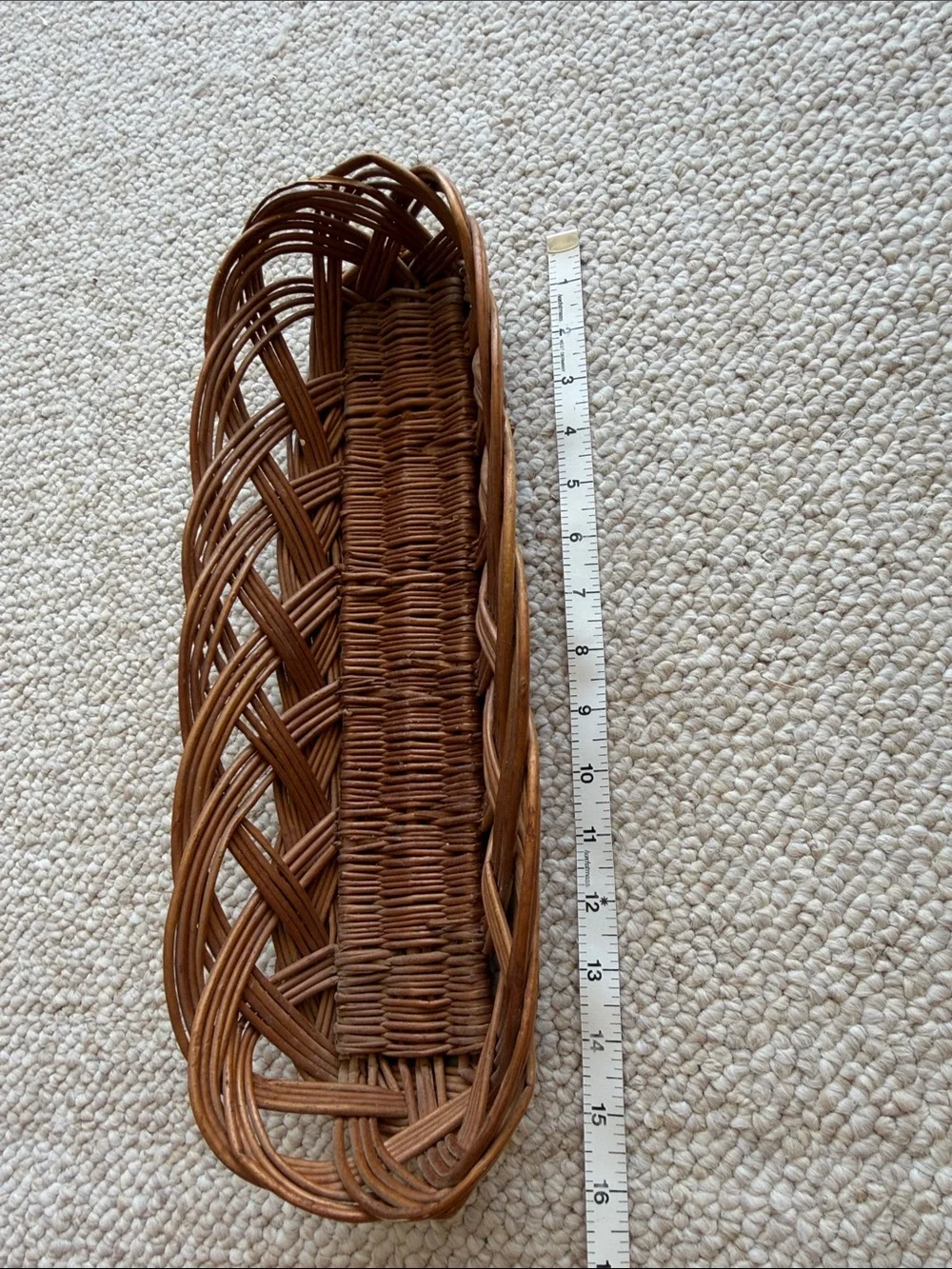 Woven Rattan Bread Basket - Brown