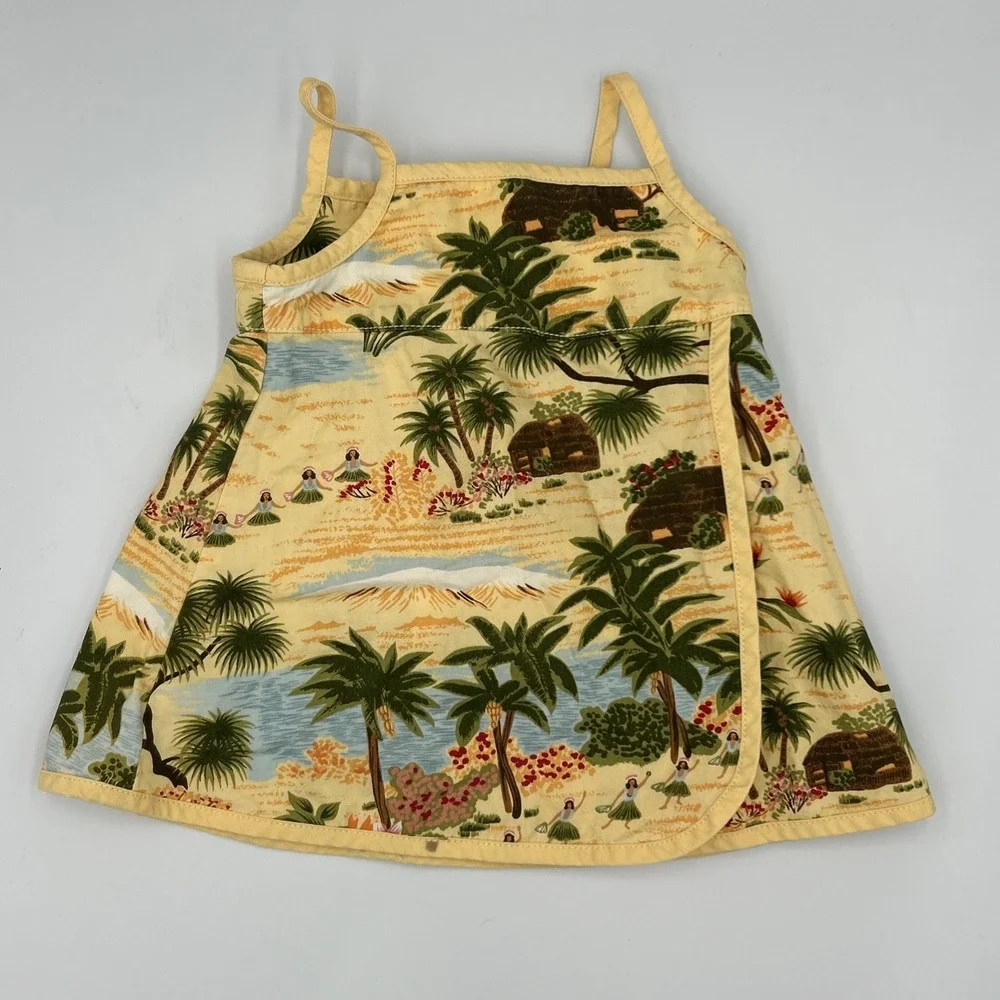 Vintage Y2K Gymboree Dress Hawaii Aloha Hulu Coastal Island Beach ‎ 0-3 Months