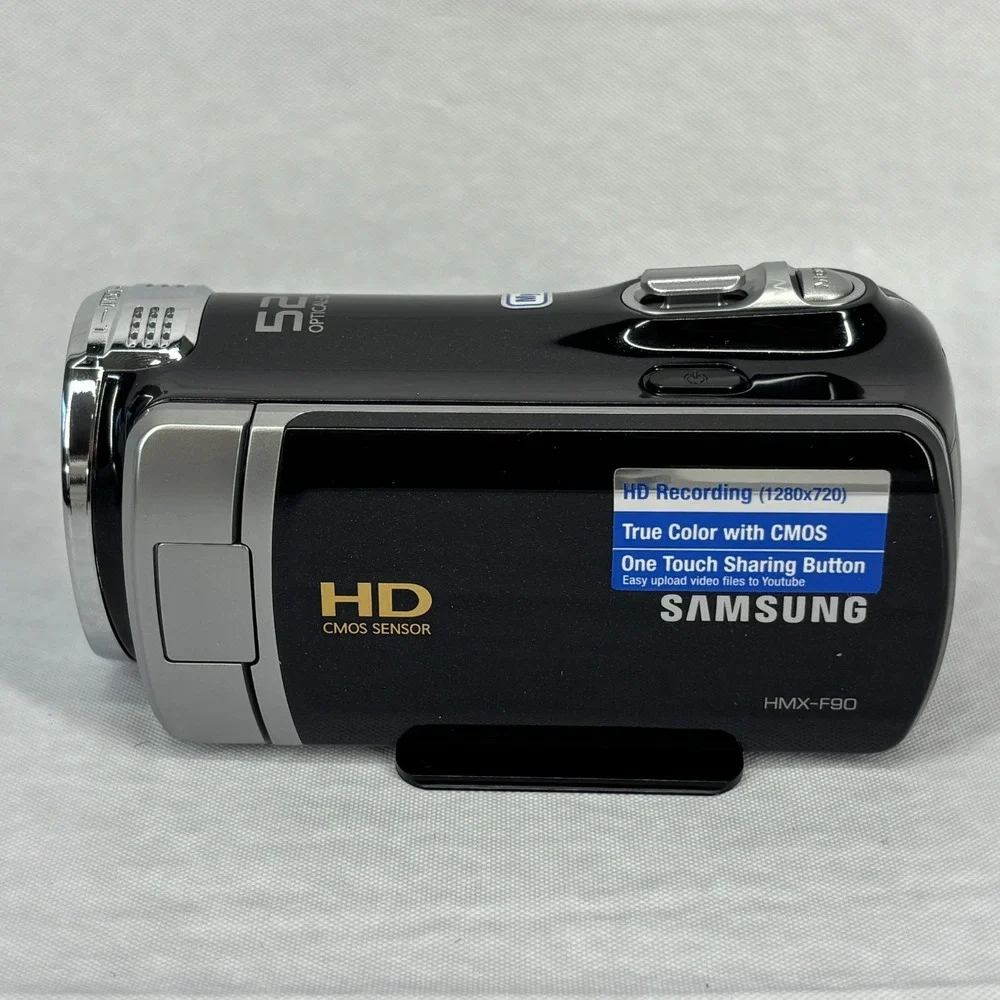 Samsung HMX-F90 HD Camcorder 52x Optical Zoom One Touch Sharing Black HMX-F90BN
