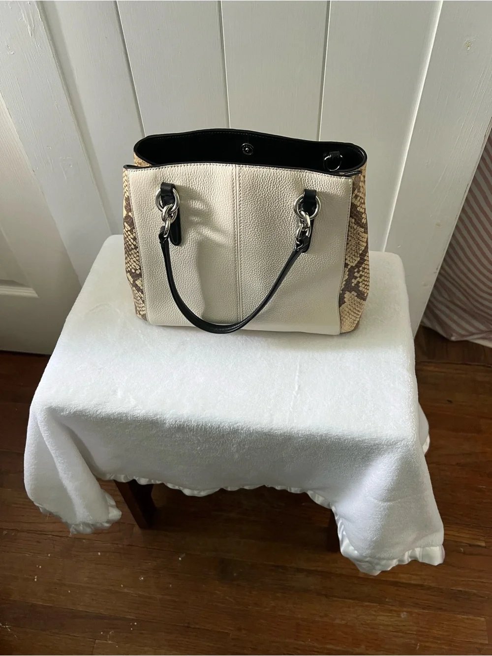 Coach structured satchel