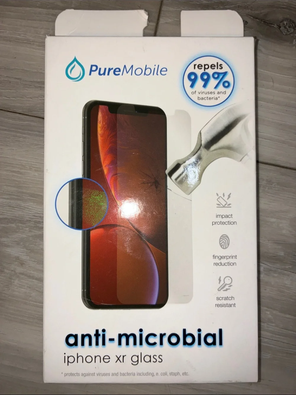 4️⃣ Anti-Microbial iPhone XR Glass Screen Protector
