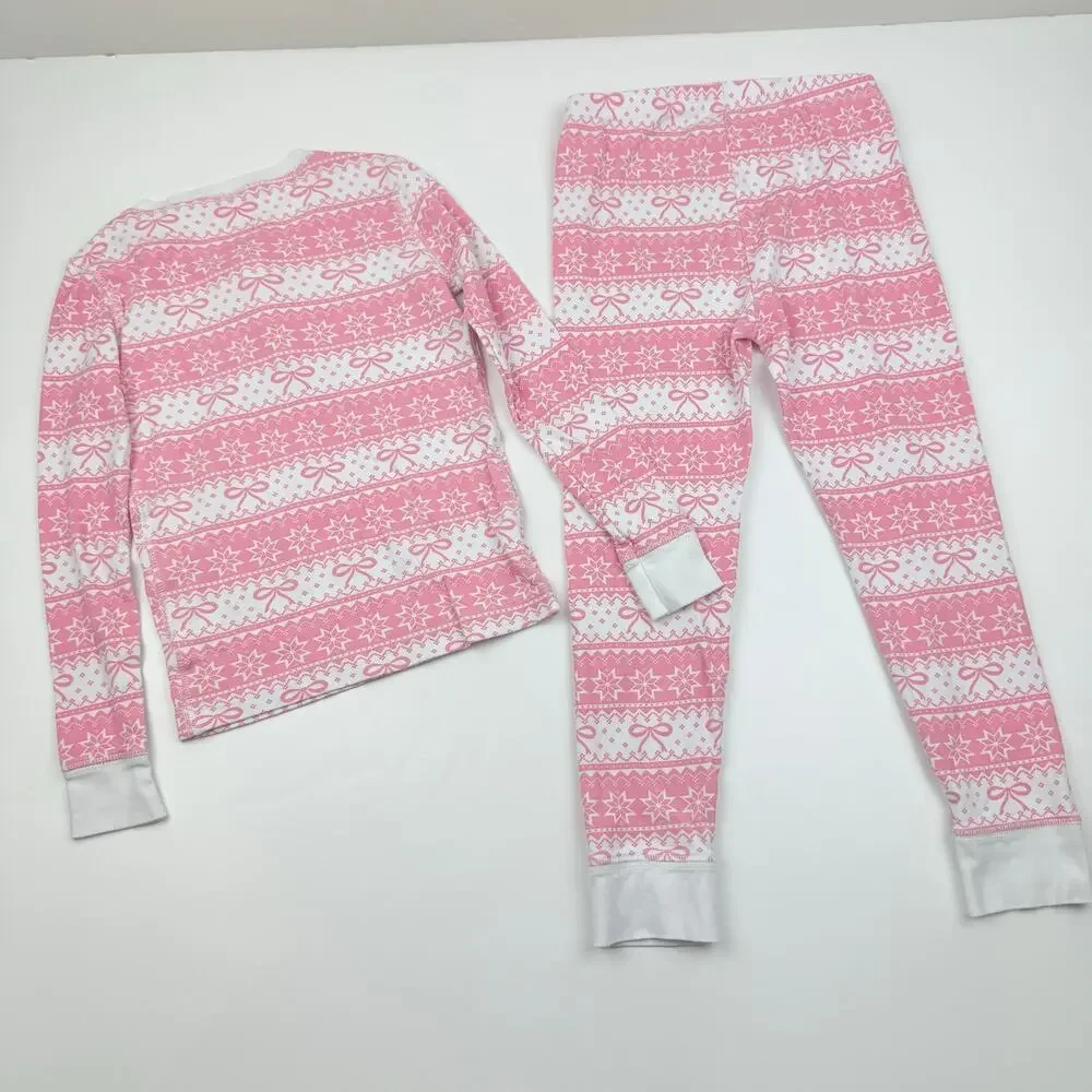 The Beaufort Bonnet Company Pima Cotton Winter Bows Pajama Set, Size 6