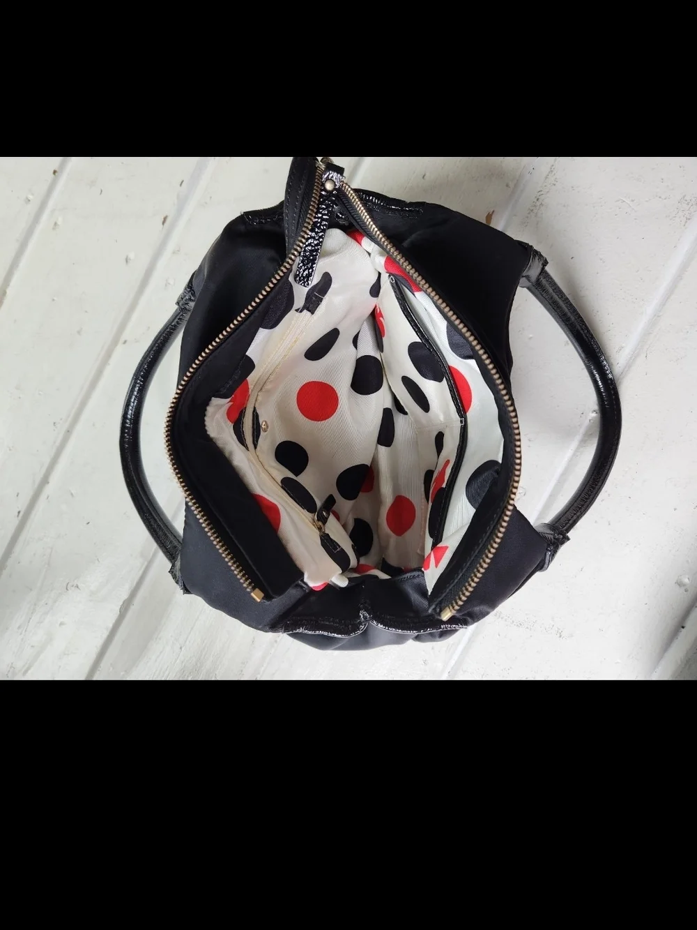 Kate Spade Black Satchel Handbag, Nylon,  Karen