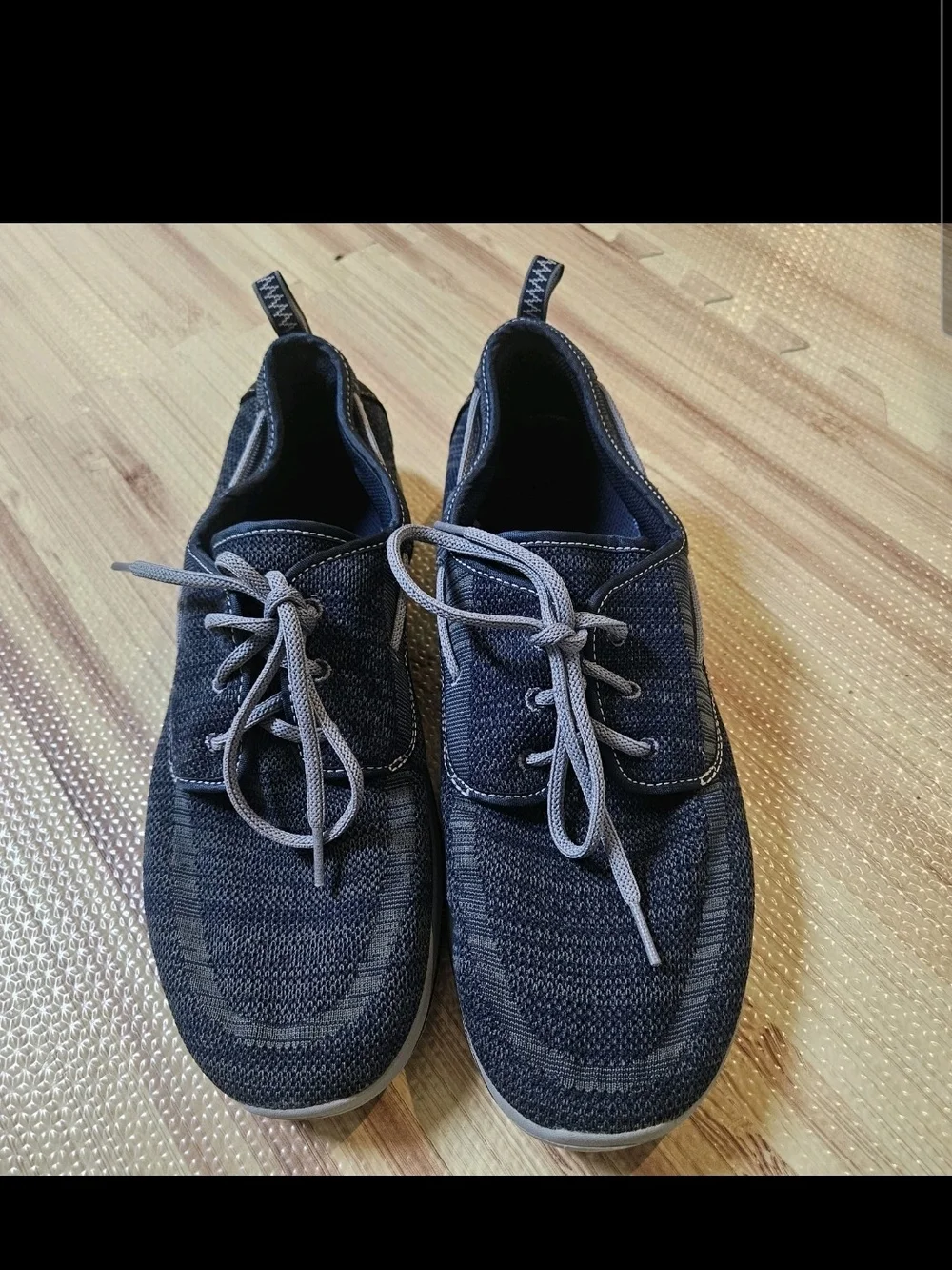 LL Bean Men's Summer Sneaker Boat Shoes Blue Knit Lace Up Size 11.5 M 503524
