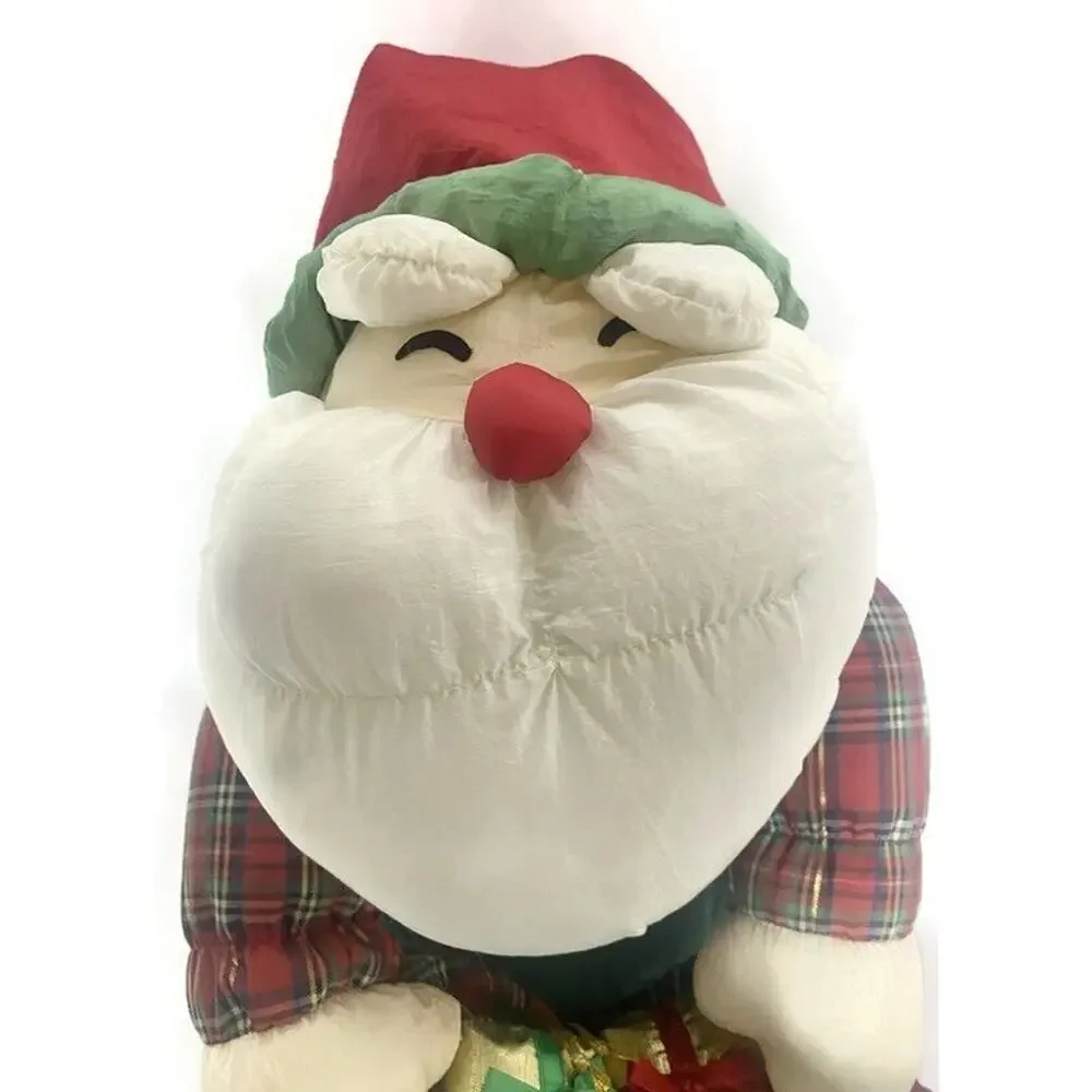 Vintage International Silver Co Puffy Nylon Santa Claus Christmas Plush 15