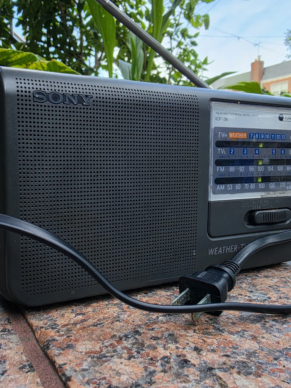 Sony ICF-36 Weather/TV/FM/AM 4 Band Radio For Parts