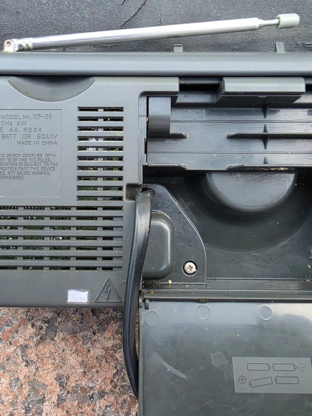 Sony ICF-36 Weather/TV/FM/AM 4 Band Radio For Parts