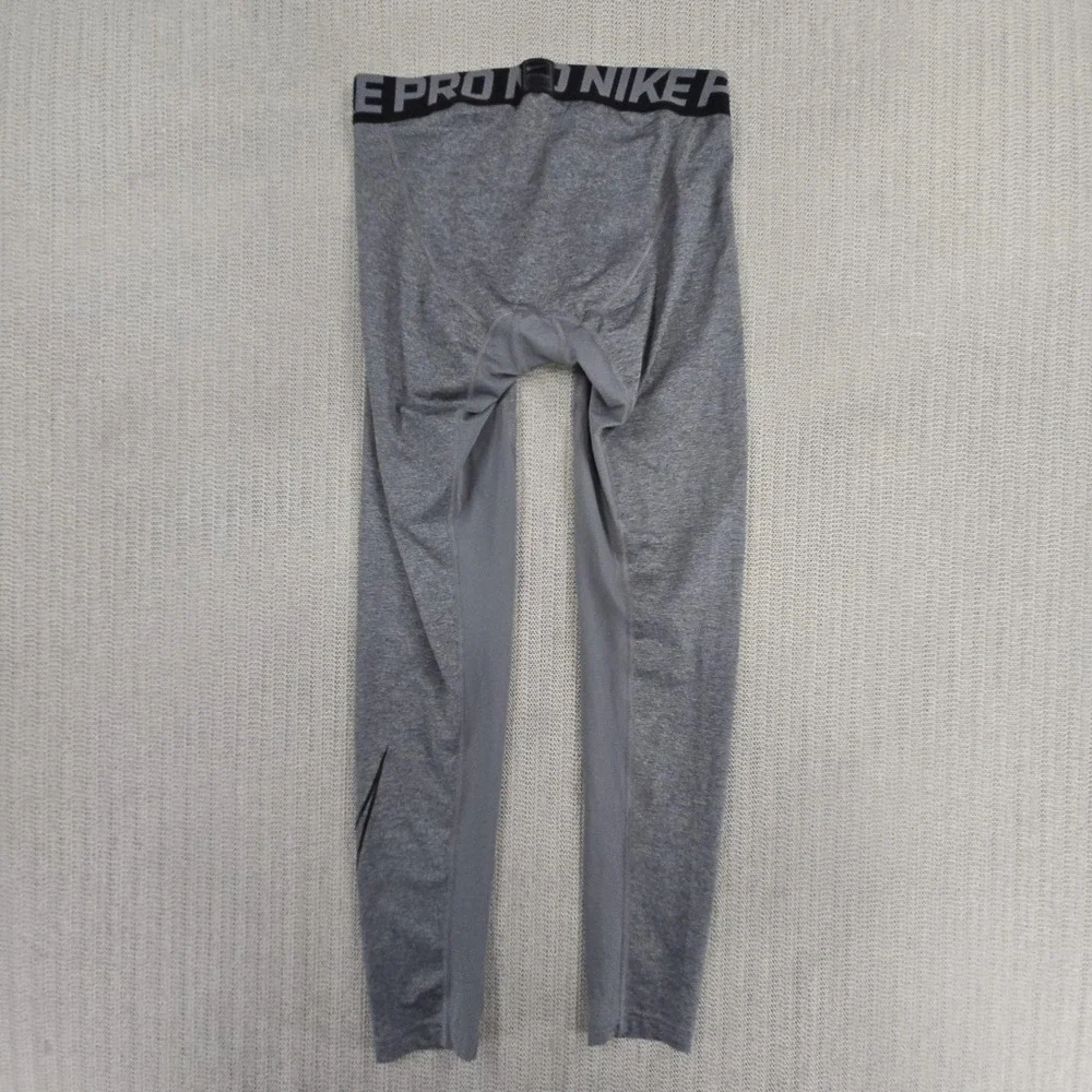Nike Pro Dri-FIT Leggings Youth XL Gray Compression Running Training 726464-091