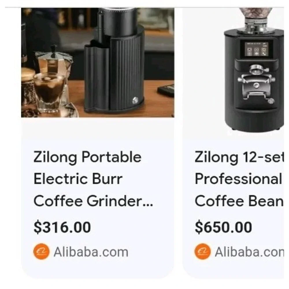 Zilong Aluminum Alloy Conical Burr Coffee Grinder -‎ Prof Grade - Sample Used 1x