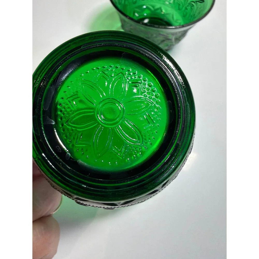 Anchor Hocking pair emerald