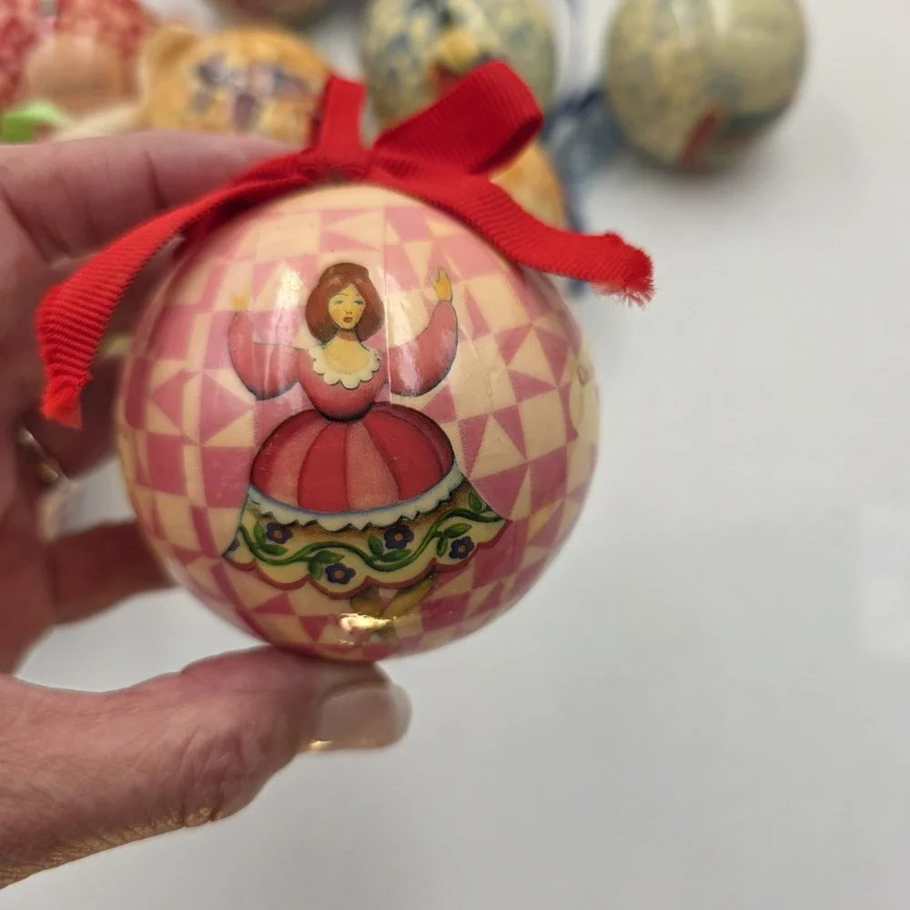 Jim Shore 12 Days Of Christmas Ornament Set 2006 Enesco 14 Ball‎ Ornaments Box