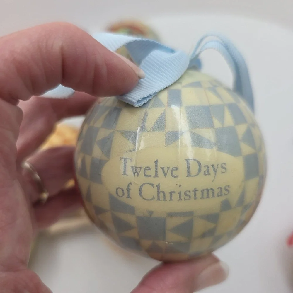 Jim Shore 12 Days Of Christmas Ornament Set 2006 Enesco 14 Ball‎ Ornaments Box