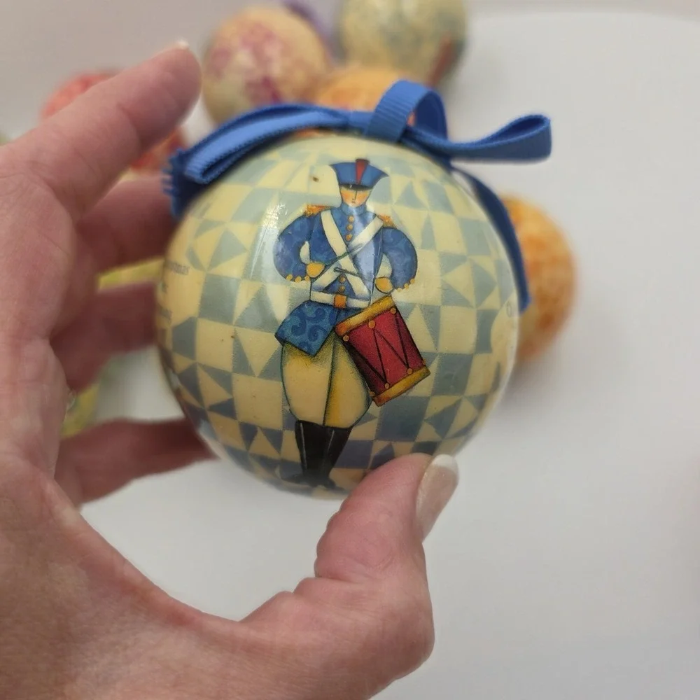 Jim Shore 12 Days Of Christmas Ornament Set 2006 Enesco 14 Ball‎ Ornaments Box