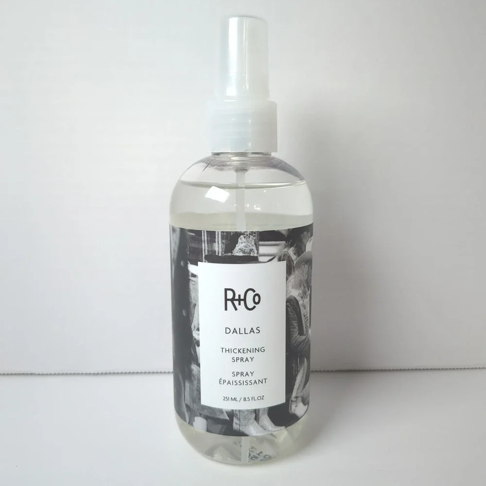 R+Co Dallas Thickening Spray 8.5 oz Volumizing Hair Styling Mist Vegan UV‎ Prot