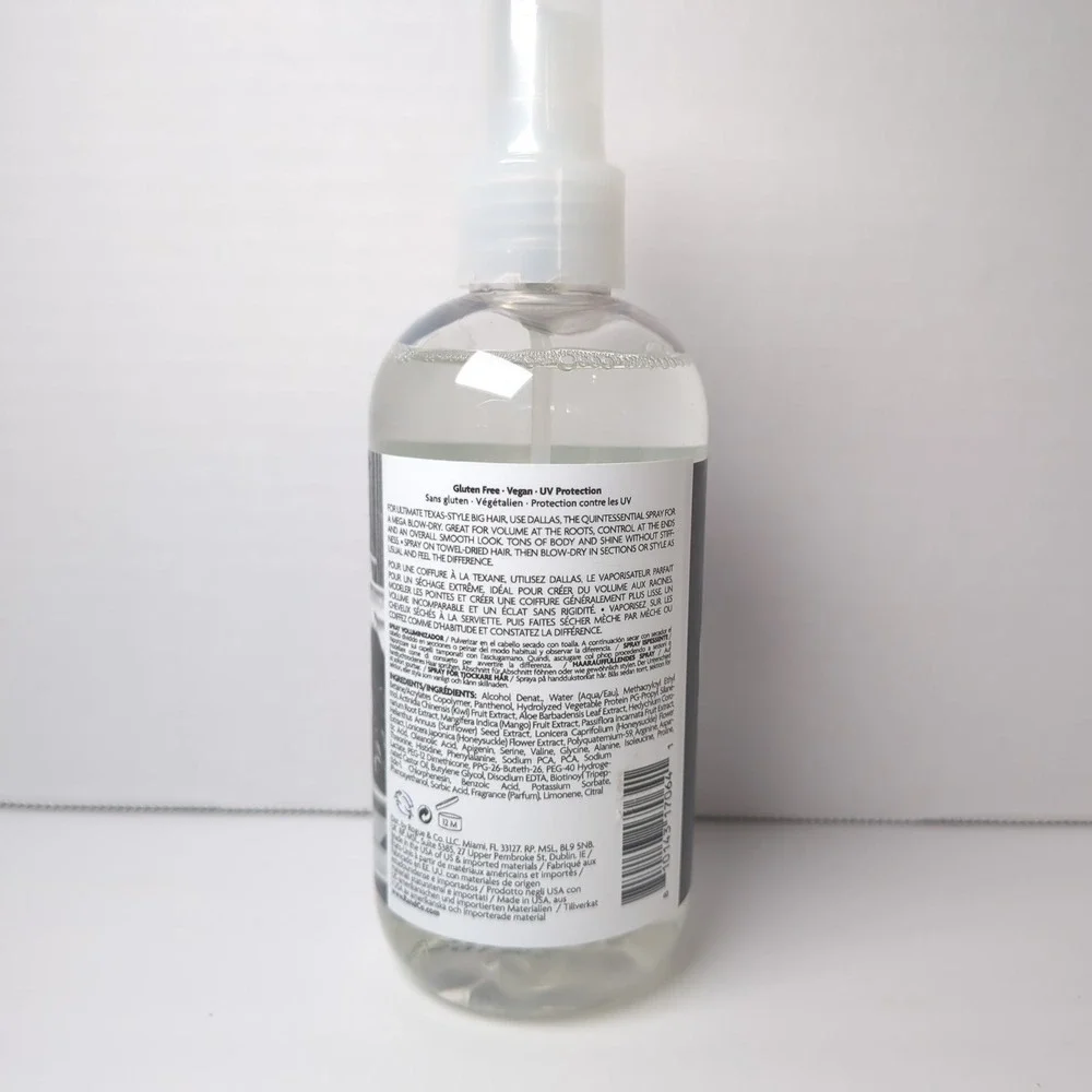 R+Co Dallas Thickening Spray 8.5 oz Volumizing Hair Styling Mist Vegan UV‎ Prot