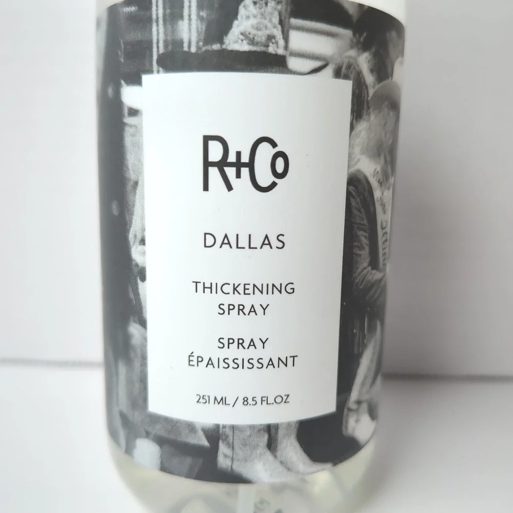 R+Co Dallas Thickening Spray 8.5 oz Volumizing Hair Styling Mist Vegan UV‎ Prot
