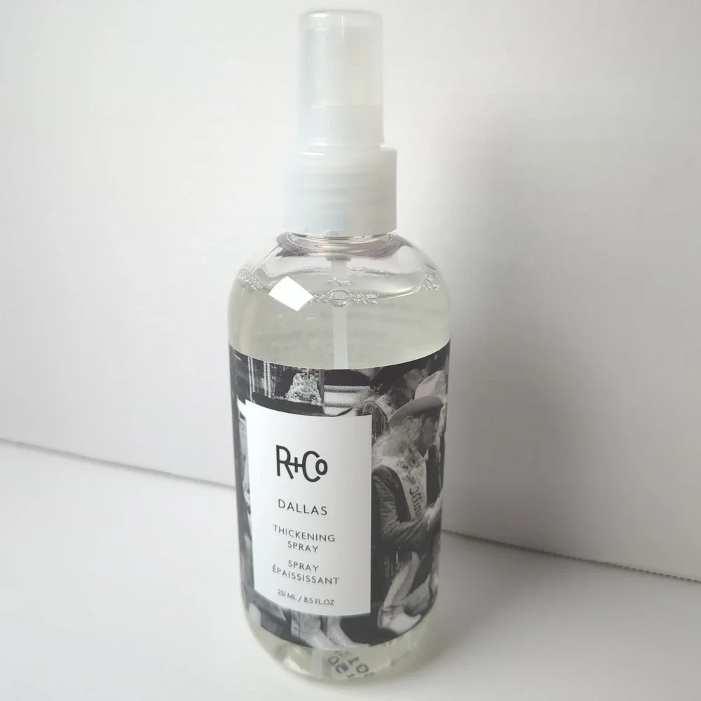 R+Co Dallas Thickening Spray 8.5 oz Volumizing Hair Styling Mist Vegan UV‎ Prot