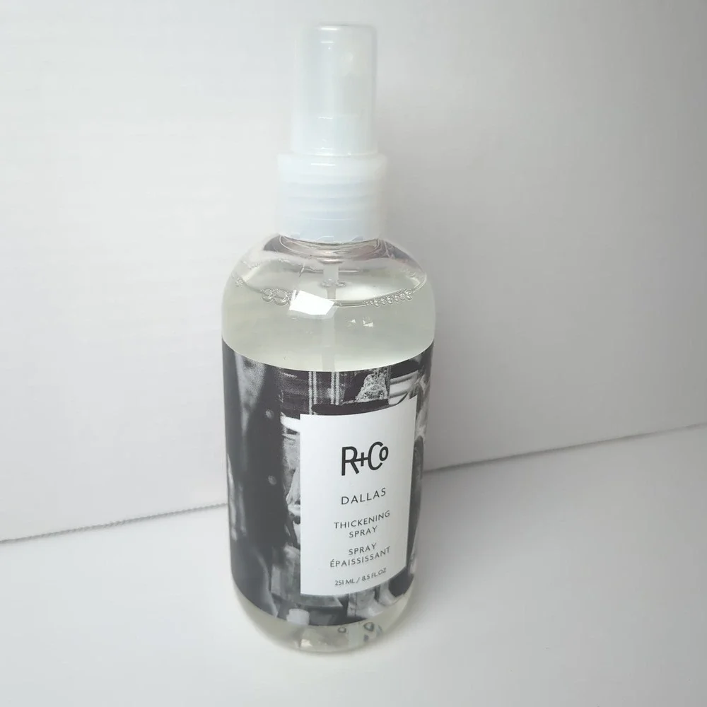 R+Co Dallas Thickening Spray 8.5 oz Volumizing Hair Styling Mist Vegan UV‎ Prot