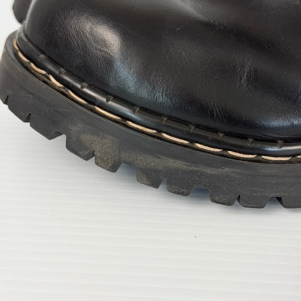 Gripfast Original England Black Leather Pull On Industrial Punk Mens US 10 UK‎ 9