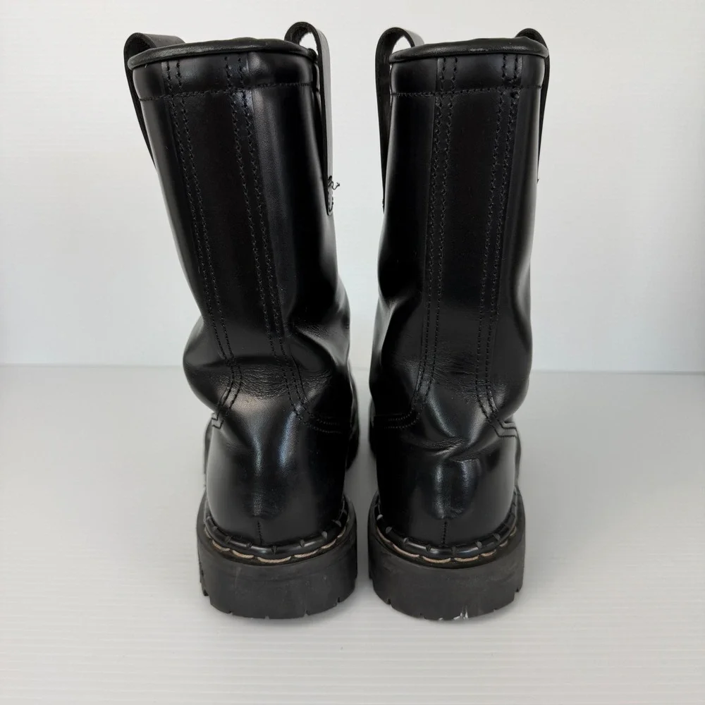 Gripfast Original England Black Leather Pull On Industrial Punk Mens US 10 UK‎ 9