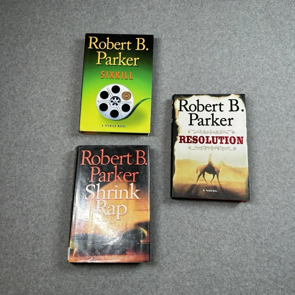 Robert B Parker 3 HC DJ Lot Shrink Rap Resolution Sixkill‎ 1st Ed NOTE