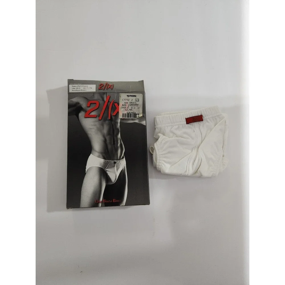 2(x)ist Bikini Brief White Vintage 100% Cotton Low‎ Rise Small