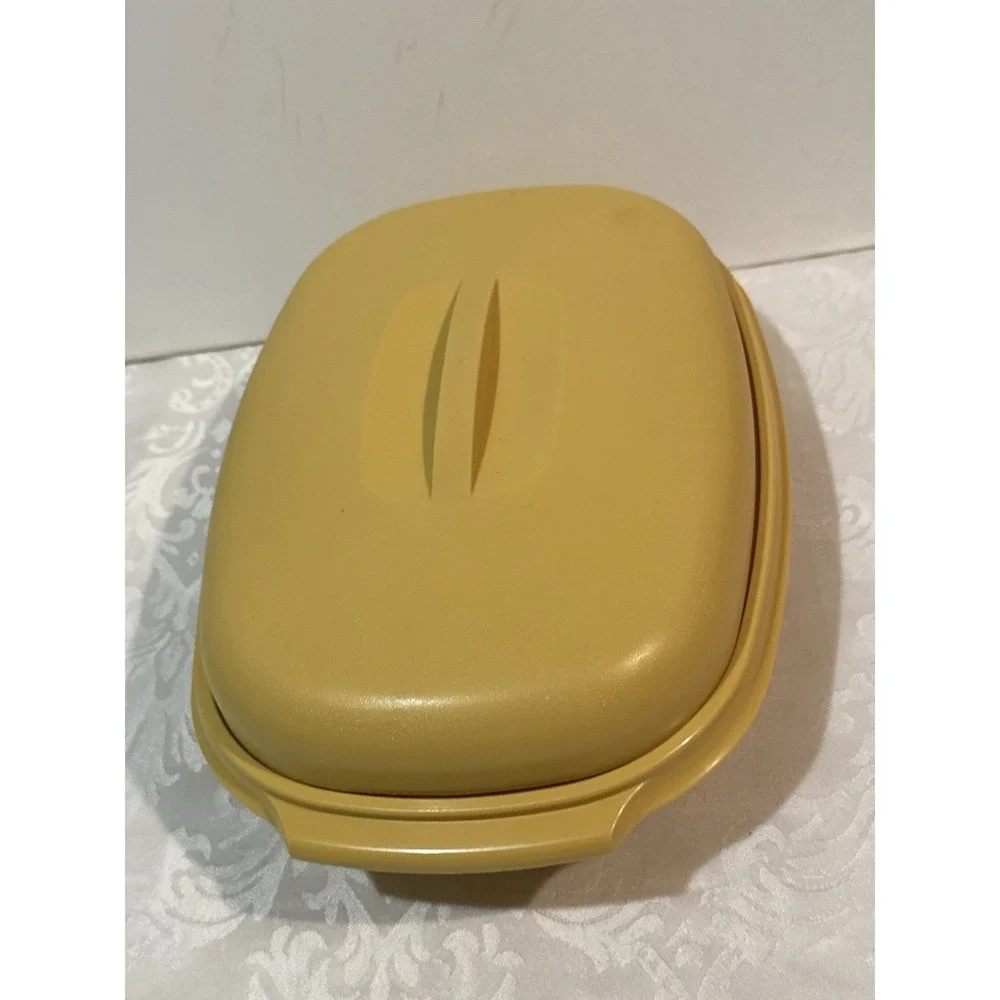 Vintage Tupperware Harvest Gold 3‎ Piece Vegetable/Rice Steamer Strainer Gold