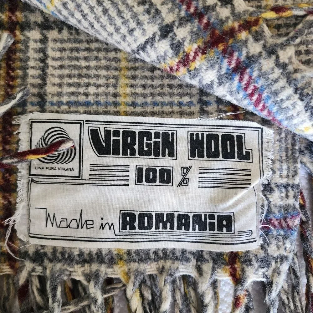 Plaid Throw Blanket - Gray, Red, Yellow