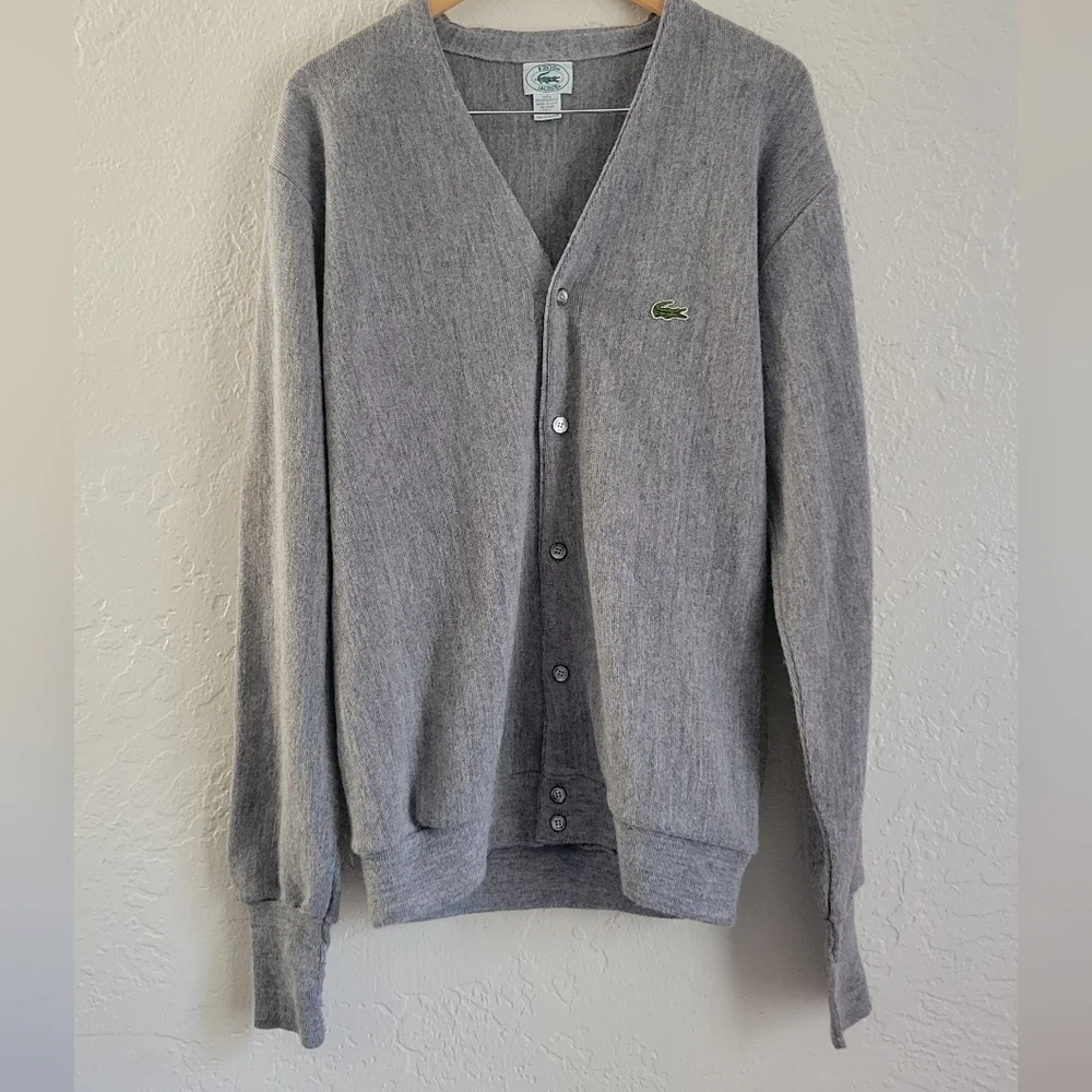 Vintage IZOD Lacoste Cardigan Size Large Tall